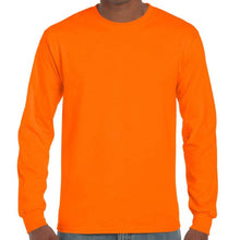 Load image into Gallery viewer, 5X, Gildan, Hi-Viz, Long Sleeve Safety Orange T-Shirt [2400]
