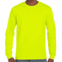 Load image into Gallery viewer, 4X, Gildan, Hi-Viz, Long Sleeve Safety Green T-Shirt [2400]
