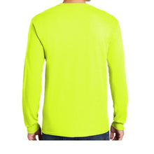 Load image into Gallery viewer, Gildan 5400 – Safety Green Hi-Viz Long Sleeve Shirt | Back View 
