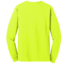Load image into Gallery viewer, Gildan 5400 – Safety Green Hi-Viz Long Sleeve Shirt | Back View 
