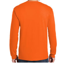 Load image into Gallery viewer, Gildan 5400 – Safety Orange Hi-Viz Long Sleeve Shirt | Back View 
