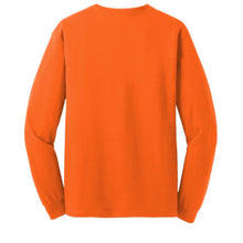 Load image into Gallery viewer, Gildan 5400 – Safety Orange Hi-Viz Long Sleeve Shirt | Back View 
