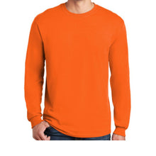 Load image into Gallery viewer, Gildan 5400 – Safety Orange Hi-Viz Long Sleeve Shirt | Front View 

