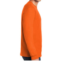 Load image into Gallery viewer, Gildan 5400 – Safety Orange Hi-Viz Long Sleeve Shirt | Side View 
