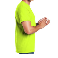 Load image into Gallery viewer, Gildan 8000 – Safety Green Hi-Viz Short Sleeve Shirt | Side View 
