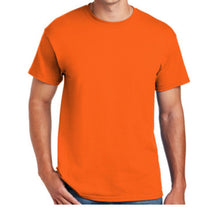 Load image into Gallery viewer, Gildan 8000 – Safety Orange Hi-Viz Short Sleeve Shirt | Front View 
