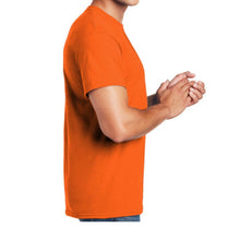 Load image into Gallery viewer, Gildan 8000 – Safety Orange Hi-Viz Short Sleeve Shirt | Side View 

