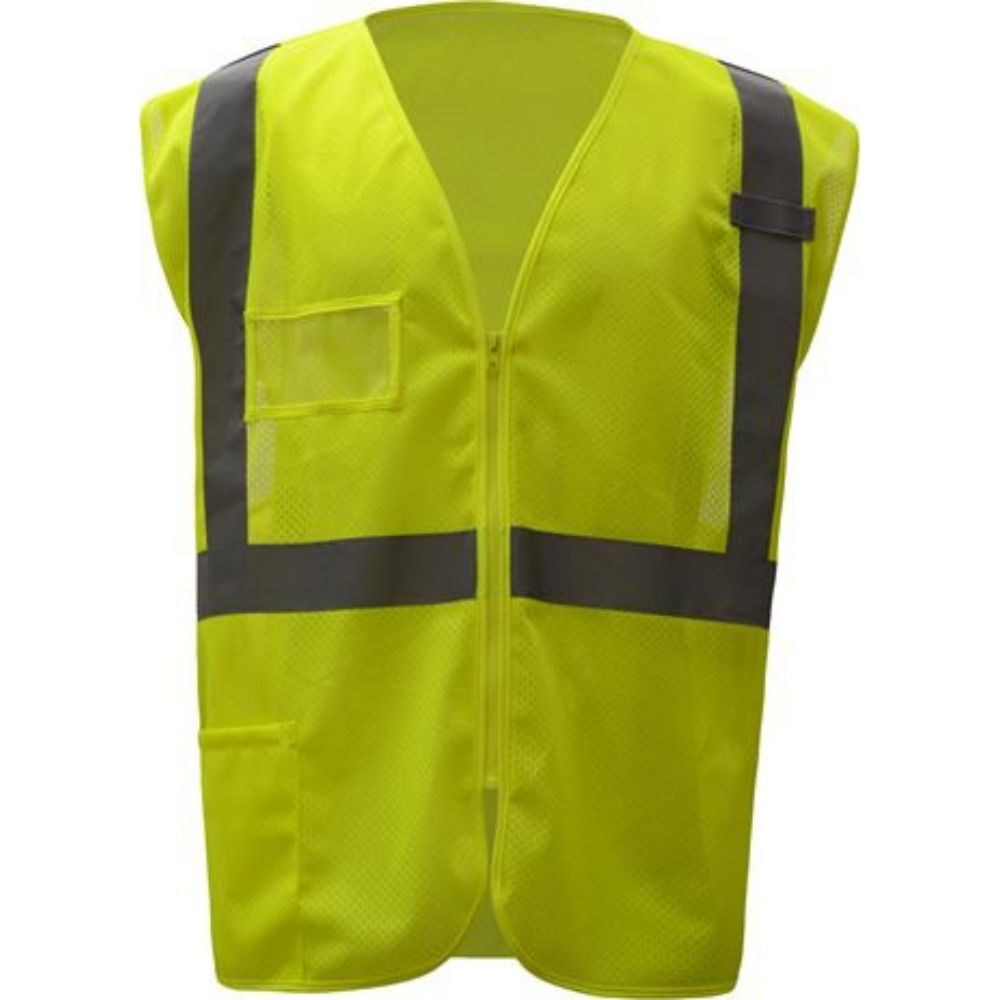 GSS 1009 – Safety Green ANSI Class 2 Safety Vest | Front View 