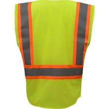 Load image into Gallery viewer, GSS 1105 – Safety Green ANSI Class 2 Safety Vest | Back View    

