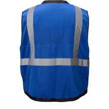 Load image into Gallery viewer, GSS 1203 - Blue Safety Vest | Back View 
