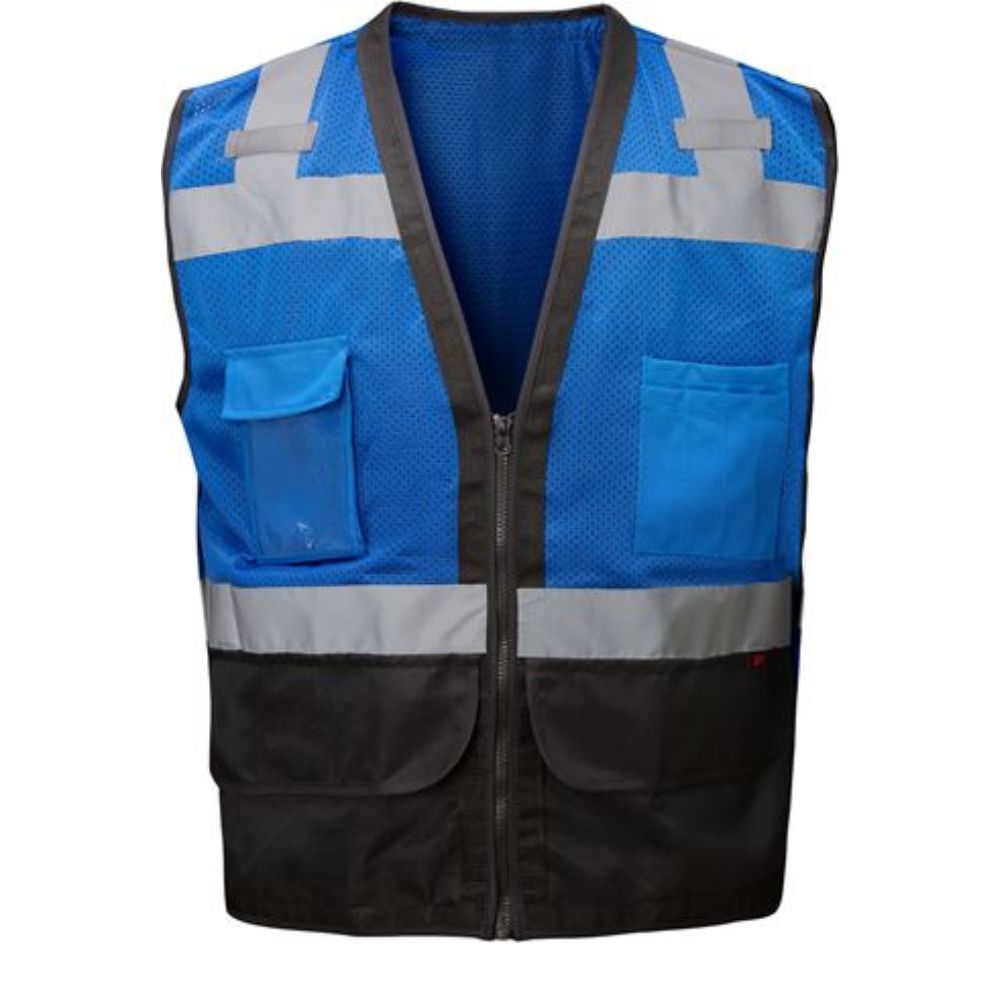 GSS 1203 - Blue Safety Vest | Front View 