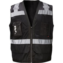 Load image into Gallery viewer, GSS 1205 – Black Safety Vest | Front View 
