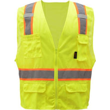 Load image into Gallery viewer, GSS 1501 – Safety Green Surveyor Safety Vest | Front View 
