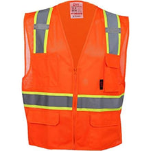 Load image into Gallery viewer, GSS 1502 – Safety Green Surveyor Safety Vest | Front View    
