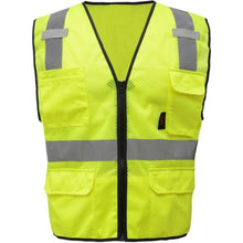 Load image into Gallery viewer, GSS 1505 – Safety Green Surveyor Safety Vest | Front View 
