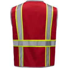 Load image into Gallery viewer, GSS 1714 - Red Safety Vests | Back View       
