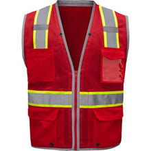 Load image into Gallery viewer, GSS 1714 - Red Safety Vests | Front View    
