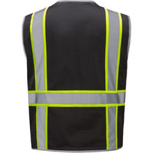 Load image into Gallery viewer, GSS 1715 – Black Safety Vest | Back View 
