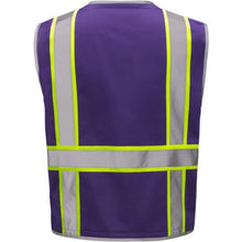 Load image into Gallery viewer, GSS 1717 - Purple Safety Vest | Back View       
