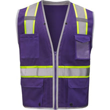 Load image into Gallery viewer, GSS 1717 - Purple Safety Vest | Front View    
