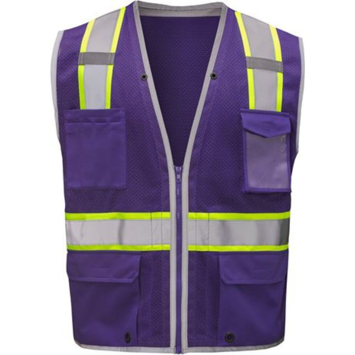GSS 1717 - Purple Safety Vest | Front View    
