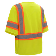 Load image into Gallery viewer, GSS 2005 - Safety Green ANSI Class 3 Safety Vests | Back Left View
