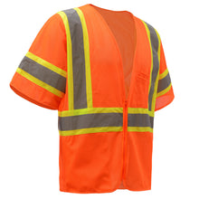 Load image into Gallery viewer, GSS 2006 - Safety Orange ANSI Class 3 Safety Vests | Front Right View
