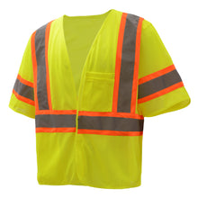 Load image into Gallery viewer, GSS 2007 - Safety Green ANSI Class 3 Safety Vest | Front Left View
