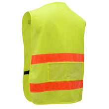 Load image into Gallery viewer, GSS 3111 - Safety Green Multi-Use Utility Vest | Back Left View
