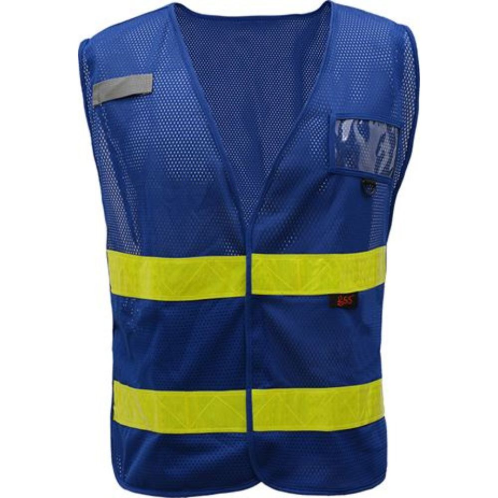 GSS 3113 - Blue Safety Vests | Front View