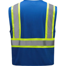 Load image into Gallery viewer, GSS 3133 – Royal Blue Enhanced Visibility Safety Vest | Back View 
