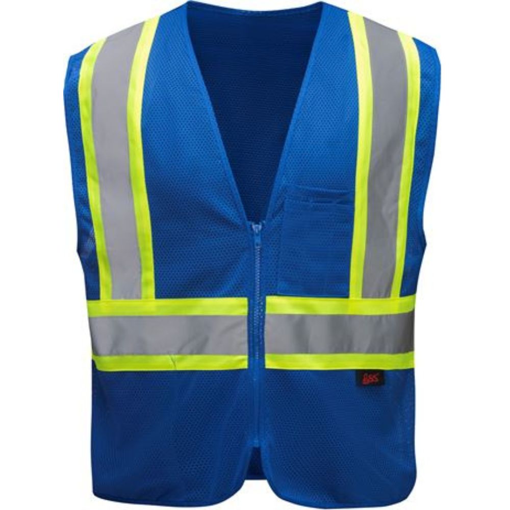 GSS 3133 – Royal Blue Enhanced Visibility Safety Vest | Front View 