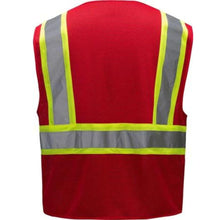 Load image into Gallery viewer, GSS 3134 - Red Enhanced Visibility Safety Vest  Back View
