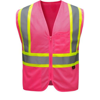 GSS 3139 – Pink Safety Vest | Front View 