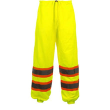 Load image into Gallery viewer, GSS 3803 - Safety Green High Visibility Rain Pants | Front View 
