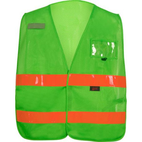 GSS 4117 - Green Safety Vests | Front View    