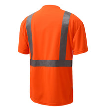 Load image into Gallery viewer, GSS 5002 - Safety Orange Hi-Viz Short Sleeve Shirt | Back Left View
