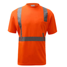 Load image into Gallery viewer, GSS 5002 - Safety Orange Hi-Viz Short Sleeve Shirt | Front View
