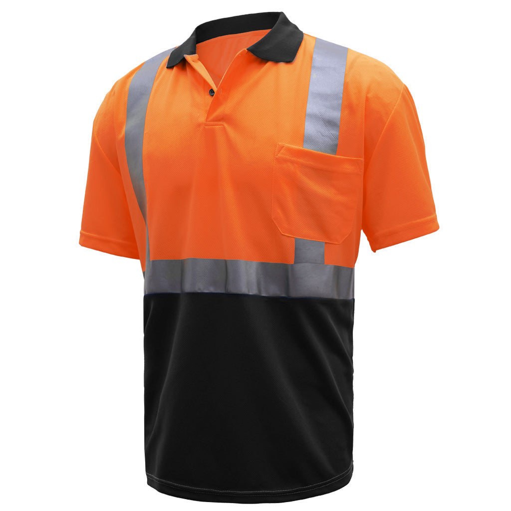 GSS 5003/5004 Black Bottom Polo Safety Shirt | Hi-Viz.com
