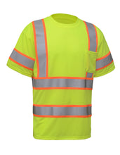 Load image into Gallery viewer, Radians 5009 - Safety Green Hi-Viz Short Sleeve Shirt | Front Right View
