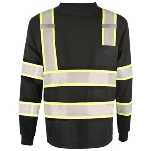 GSS 5015 - Black Hi-Viz Long Sleeve Shirt  Front View