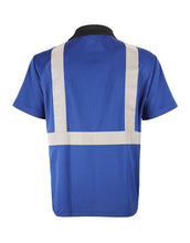 Load image into Gallery viewer, GSS 5023 - Blue Hi-Viz Polo Shirt | Back View
