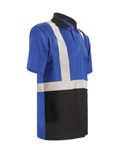 Load image into Gallery viewer, GSS 5023 - Blue Hi-Viz Polo Shirt | Front Right View
