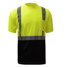 Load image into Gallery viewer, GSS 5111 - Safety Green Hi-Viz Short Sleeve Shirt | Front View

