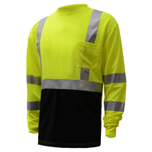 Load image into Gallery viewer, GSS 5113 - Safety Green Hi-Viz Long Sleeve Shirt | Front Left View
