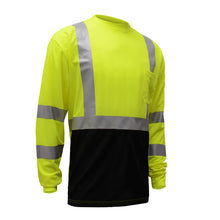 Load image into Gallery viewer, GSS 5113 - Safety Green Hi-Viz Long Sleeve Shirt | Front Right View
