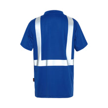 Load image into Gallery viewer, GSS 5123 - Blue Hi-Viz Short Sleeve Shirt | Back View
