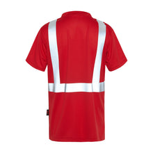 Load image into Gallery viewer, GSS 5124 - Red Hi-Viz Short Sleeve Shirt | Back View
