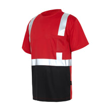 Load image into Gallery viewer, GSS 5124 - Red Hi-Viz Short Sleeve Shirt | Front Left View
