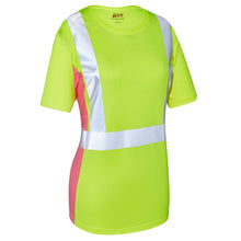Load image into Gallery viewer, GSS 5125 - Safety Green Hi-Viz Women&#39;s Shirt | Front Right View
